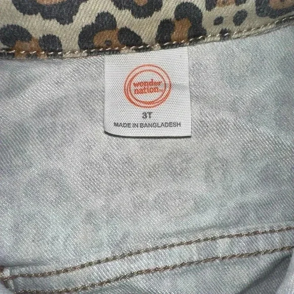 Girls Wonder Nation Jacket 3T Beige Brown Leopard Cheetah Print - Picture 10 of 10